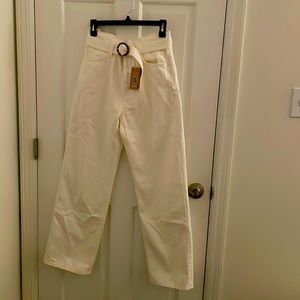 Reformation high waisted belted pants